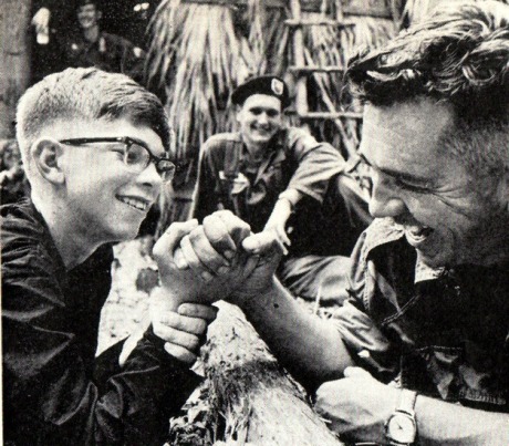 John Adrian O'Hare (right) with his son Tom, November 1965